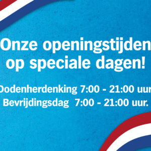 Openingstijden speciale dagen