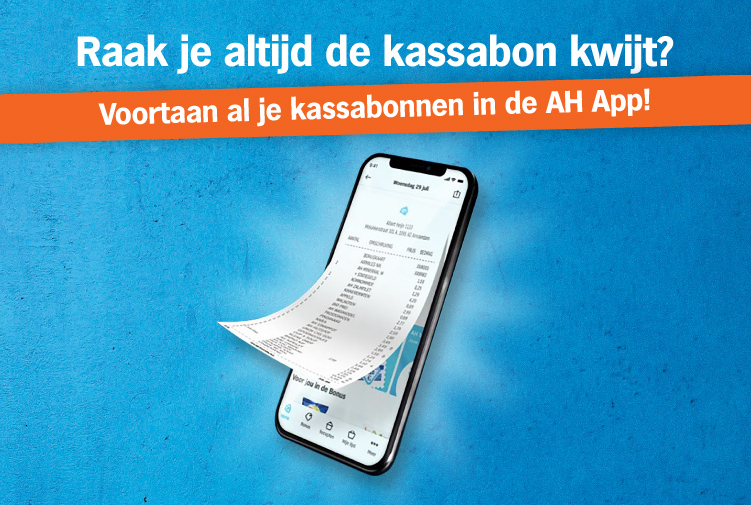 Digitale kassabon in de AH app