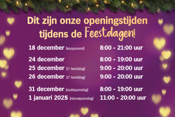 Openingstijden feestdagen