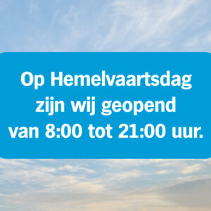 Openingstijden Hemelvaartsdag
