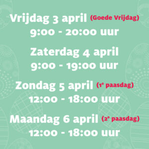 Etos openingstijden Pasen